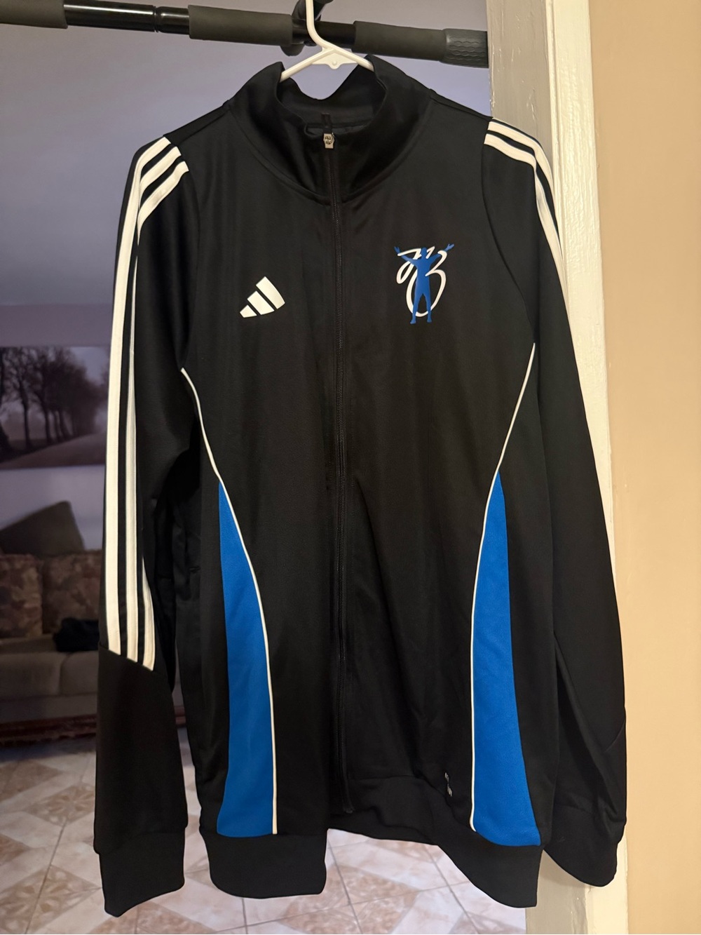 New Mens XL Adidas Jude Bellingham Black Blue Track Jacket Real Madrid Rare